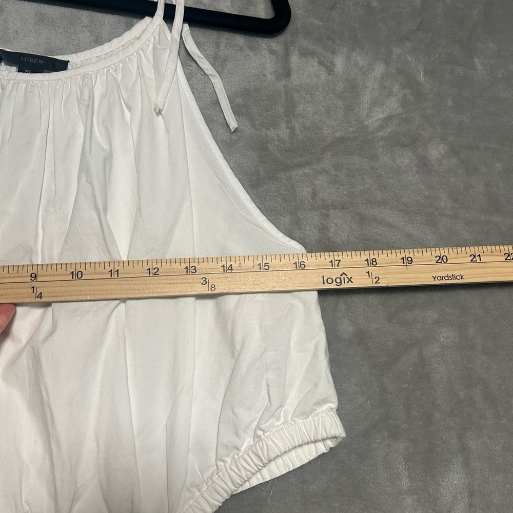 J Crew Harbor Side Cutout Maxi Dress Women’s XL White Tie Strap Pockets - Picture 8 of 9